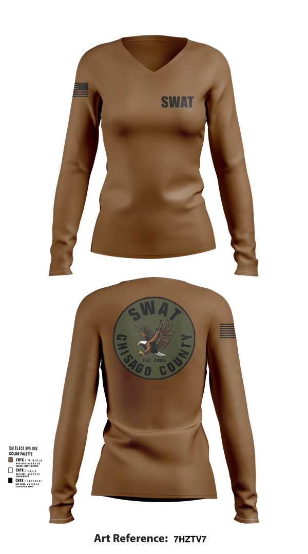 Womens Long Sleeve Vneck Shirt, Chisago County ERU, Police, Teamtime, Team time, sublimation, custom sports apparel, team uniforms, spirit wear, spiritwear, sports uniforms, custom shirts, team store, custom team store, fundraiser sports, apparel fundraiser
