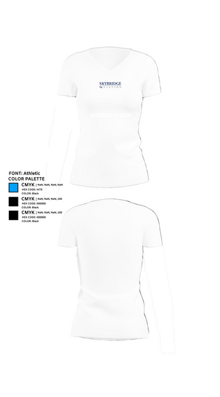 Womens Short Sleeve Vneck Shirt, SkyBridge Aviation, , Teamtime, Team time, sublimation, custom sports apparel, team uniforms, spirit wear, spiritwear, sports uniforms, custom shirts, team store, custom team store, fundraiser sports, apparel fundraiser