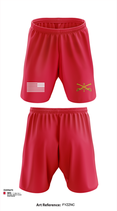 2nd Armored Cavalry Regiment 7857007 Athletic Shorts With Pockets - 101