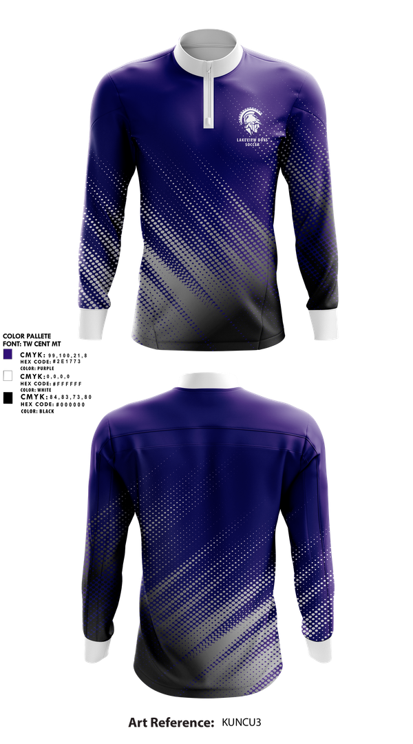 Quarter Zip Jacket, Lakeview Boys Soccer, Men's Soccer, Teamtime, Team time, sublimation, custom sports apparel, team uniforms, spirit wear, spiritwear, sports uniforms, custom shirts, team store, custom team store, fundraiser sports, apparel fundraiser