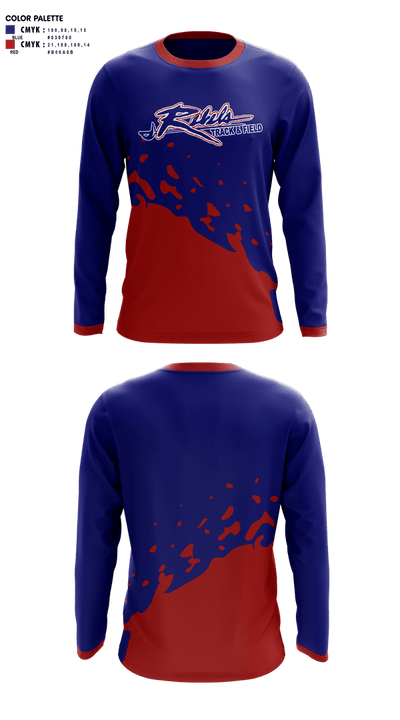 Byrnes Rebels Track & Field 54482992 Long Sleeve Performance Shirt 1
