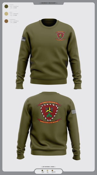 Crew Neck Sweatshirt, 3d Combat Engineer Battalion, , Teamtime, Team time, sublimation, custom sports apparel, team uniforms, spirit wear, spiritwear, sports uniforms, custom shirts, team store, custom team store, fundraiser sports, apparel fundraiser