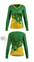 AUM 76759624 Women's Long Sleeve V-neck Shirt - 2