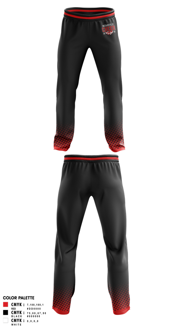 Sweatpants, Mechanicville High School Cheer, Cheer, Teamtime, Team time, sublimation, custom sports apparel, team uniforms, spirit wear, spiritwear, sports uniforms, custom shirts, team store, custom team store, fundraiser sports, apparel fundraiser