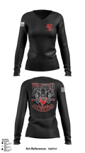 Vaq-141 77163504 Women's Long Sleeve V-neck Shirt - 1