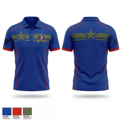 Short Sleeve Performance Polo, Recruiting Station Houston, Marines, Teamtime, Team time, sublimation, custom sports apparel, team uniforms, spirit wear, spiritwear, sports uniforms, custom shirts, team store, custom team store, fundraiser sports, apparel fundraiser