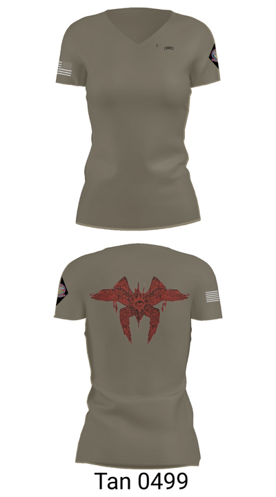 Blackfoot 2nd platoon 36446718 Women's Short Sleeve V-neck Shirt - 68