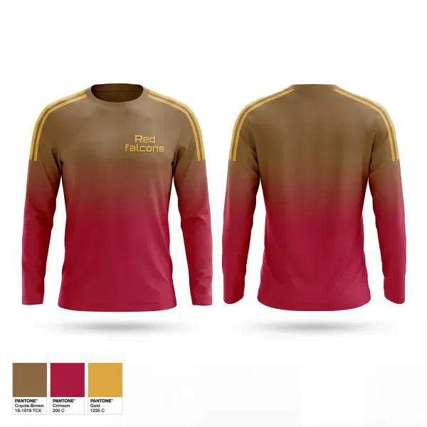 Long Sleeve Performance Shirt, Red falcons, Softball, Teamtime, Team time, sublimation, custom sports apparel, team uniforms, spirit wear, spiritwear, sports uniforms, custom shirts, team store, custom team store, fundraiser sports, apparel fundraiser