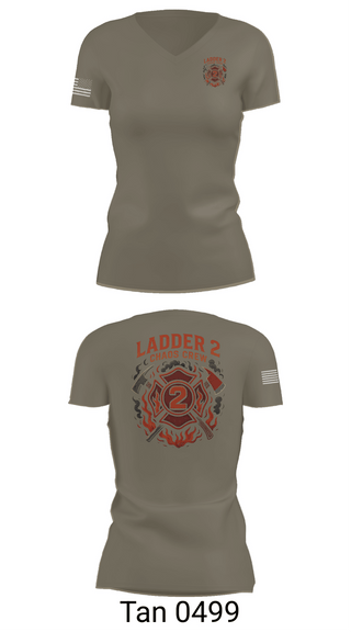 Womens Short Sleeve Vneck Shirt, Ladder 2, Fire Department, Teamtime, Team time, sublimation, custom sports apparel, team uniforms, spirit wear, spiritwear, sports uniforms, custom shirts, team store, custom team store, fundraiser sports, apparel fundraiser