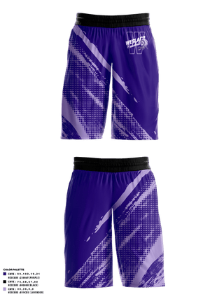 Womens Basketball Shorts, Weslaco Scorpions, Men's Basketball, Teamtime, Team time, sublimation, custom sports apparel, team uniforms, spirit wear, spiritwear, sports uniforms, custom shirts, team store, custom team store, fundraiser sports, apparel fundraiser
