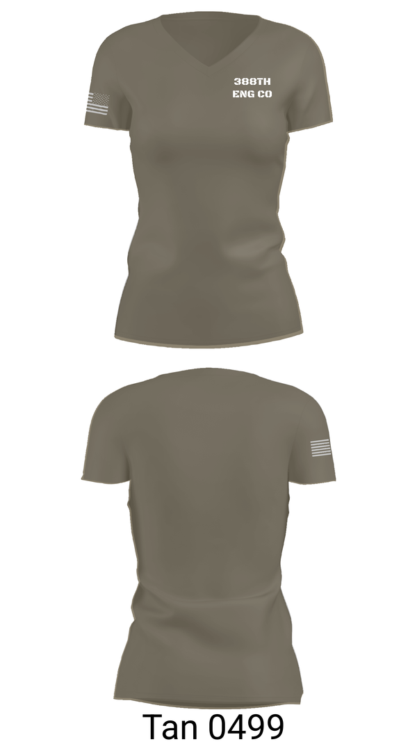 Womens Short Sleeve Vneck Shirt, 388TH ENG CO, Army, Teamtime, Team time, sublimation, custom sports apparel, team uniforms, spirit wear, spiritwear, sports uniforms, custom shirts, team store, custom team store, fundraiser sports, apparel fundraiser