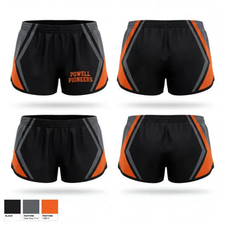 Womens Shorts, Powell Pioneers, Baseball, Teamtime, Team time, sublimation, custom sports apparel, team uniforms, spirit wear, spiritwear, sports uniforms, custom shirts, team store, custom team store, fundraiser sports, apparel fundraiser