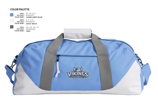 Duffle Bag, Vikings, Baseball, Teamtime, Team time, sublimation, custom sports apparel, team uniforms, spirit wear, spiritwear, sports uniforms, custom shirts, team store, custom team store, fundraiser sports, apparel fundraiser