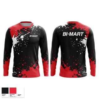 Long Sleeve Performance Shirt, Bi-Mart, , Teamtime, Team time, sublimation, custom sports apparel, team uniforms, spirit wear, spiritwear, sports uniforms, custom shirts, team store, custom team store, fundraiser sports, apparel fundraiser