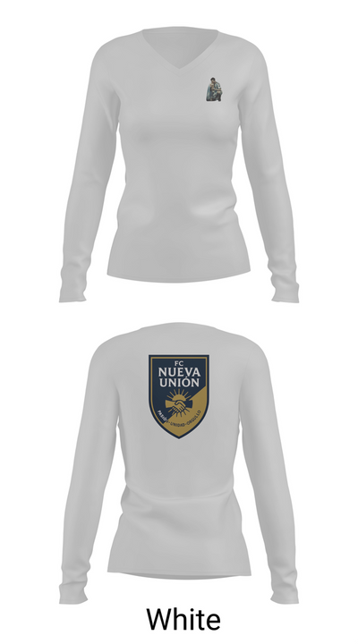 FC Nueva Unión 72721393 Women's Long Sleeve V-neck Shirt - 16