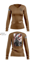 Firearms Tactical Training Squad 18655865 Women's Long Sleeve V-neck Shirt - 21