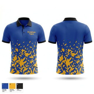 Short Sleeve Performance Polo, Stringtown Tigers, Women's Basketball, Teamtime, Team time, sublimation, custom sports apparel, team uniforms, spirit wear, spiritwear, sports uniforms, custom shirts, team store, custom team store, fundraiser sports, apparel fundraiser