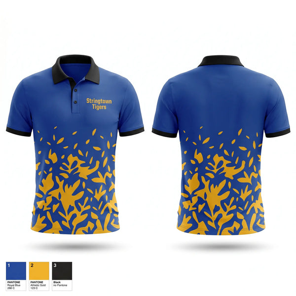 Short Sleeve Performance Polo, Stringtown Tigers, Women's Basketball, Teamtime, Team time, sublimation, custom sports apparel, team uniforms, spirit wear, spiritwear, sports uniforms, custom shirts, team store, custom team store, fundraiser sports, apparel fundraiser