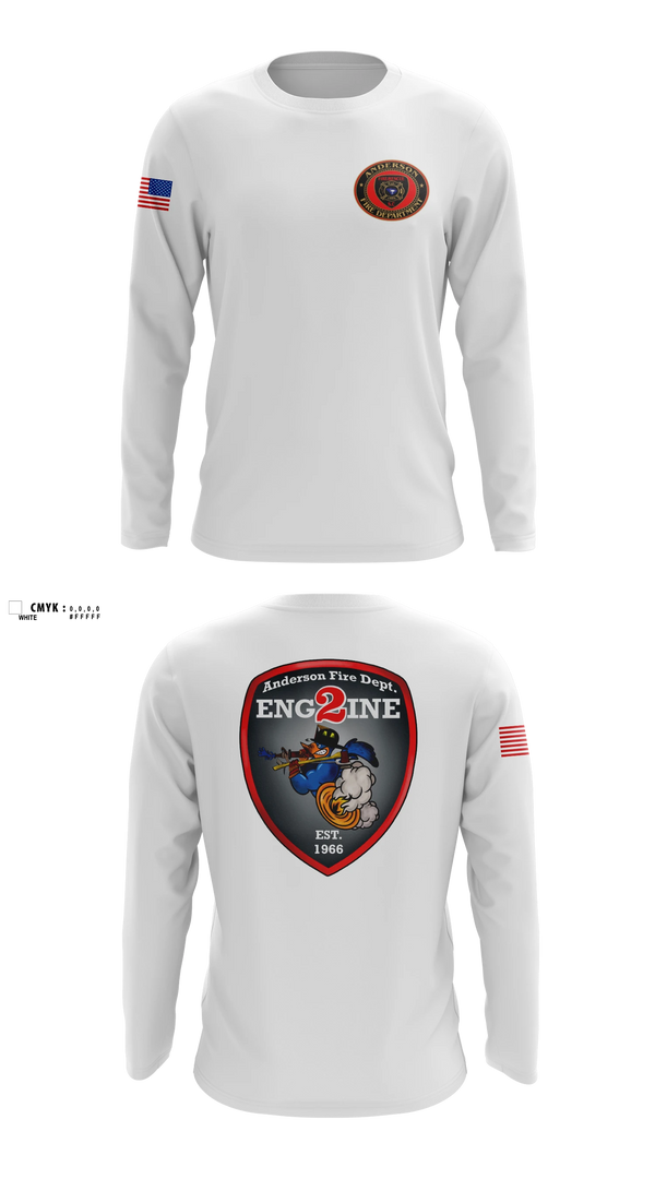 Long Sleeve Performance Shirt, Anderson City Fire, Fire Department, Teamtime, Team time, sublimation, custom sports apparel, team uniforms, spirit wear, spiritwear, sports uniforms, custom shirts, team store, custom team store, fundraiser sports, apparel fundraiser