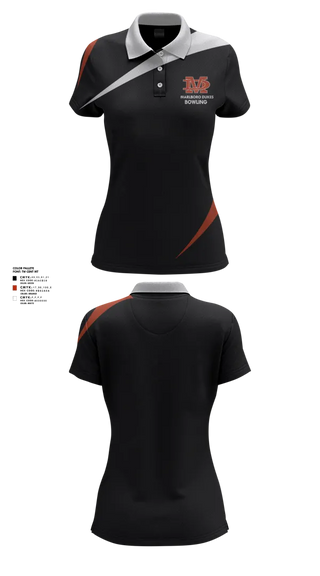 Womens Short Sleeve Performance Polo, Marlboro Dukes, Bowling, Teamtime, Team time, sublimation, custom sports apparel, team uniforms, spirit wear, spiritwear, sports uniforms, custom shirts, team store, custom team store, fundraiser sports, apparel fundraiser