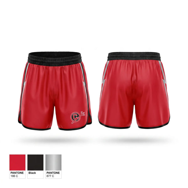 Track Shorts, Clinton Red Devils, Track & Field, Teamtime, Team time, sublimation, custom sports apparel, team uniforms, spirit wear, spiritwear, sports uniforms, custom shirts, team store, custom team store, fundraiser sports, apparel fundraiser