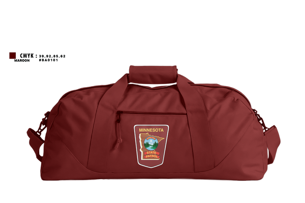 Duffle Bag, Minnesota State Patrol, Police, Teamtime, Team time, sublimation, custom sports apparel, team uniforms, spirit wear, spiritwear, sports uniforms, custom shirts, team store, custom team store, fundraiser sports, apparel fundraiser