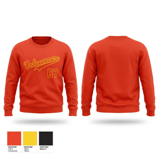 Crew Neck Sweatshirt, Volcanoes, Baseball, Teamtime, Team time, sublimation, custom sports apparel, team uniforms, spirit wear, spiritwear, sports uniforms, custom shirts, team store, custom team store, fundraiser sports, apparel fundraiser