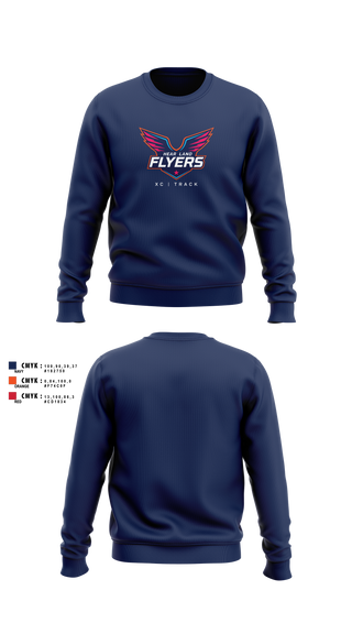 Crew Neck Sweatshirt, Heartland Flyers, Track & Field, Teamtime, Team time, sublimation, custom sports apparel, team uniforms, spirit wear, spiritwear, sports uniforms, custom shirts, team store, custom team store, fundraiser sports, apparel fundraiser