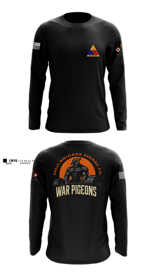 Long Sleeve Performance Shirt, 261st War Pigeons, Army, Teamtime, Team time, sublimation, custom sports apparel, team uniforms, spirit wear, spiritwear, sports uniforms, custom shirts, team store, custom team store, fundraiser sports, apparel fundraiser