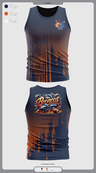 Tank Top, Lady Broncos, Cheer, Teamtime, Team time, sublimation, custom sports apparel, team uniforms, spirit wear, spiritwear, sports uniforms, custom shirts, team store, custom team store, fundraiser sports, apparel fundraiser