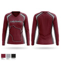 Lady Hawks Women's Long Sleeve V-neck Shirt - 1
