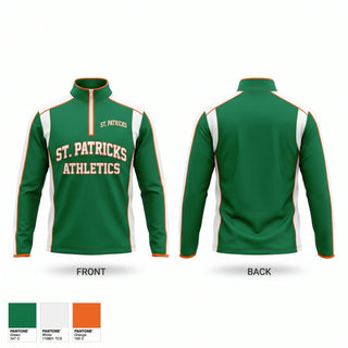 Quarter Zip Jacket, St. Patrick’s, Men's Basketball, Teamtime, Team time, sublimation, custom sports apparel, team uniforms, spirit wear, spiritwear, sports uniforms, custom shirts, team store, custom team store, fundraiser sports, apparel fundraiser