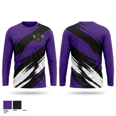 Arkansas Baptist College Buffaloes Baseball Long Sleeve Performance Shirt - 1