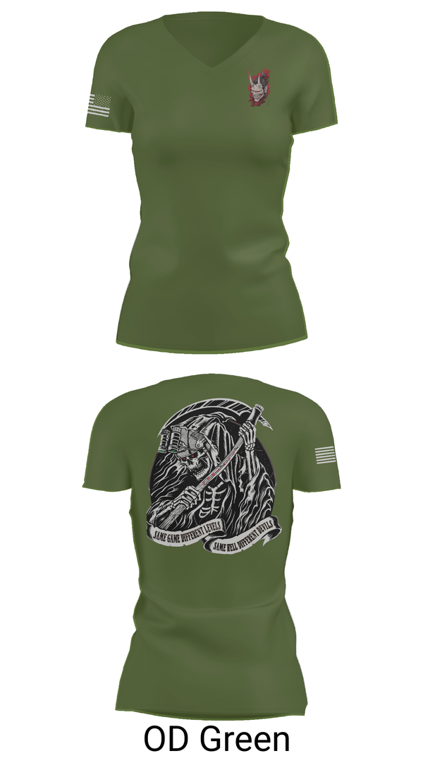 Womens Short Sleeve Vneck Shirt, , Army, Teamtime, Team time, sublimation, custom sports apparel, team uniforms, spirit wear, spiritwear, sports uniforms, custom shirts, team store, custom team store, fundraiser sports, apparel fundraiser