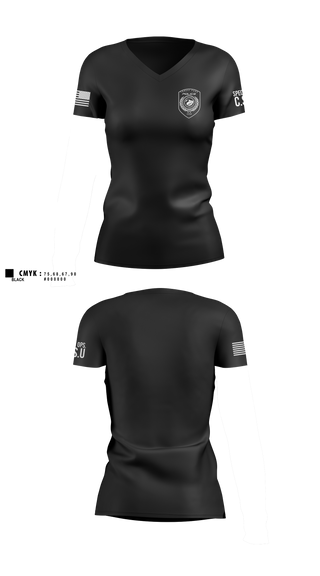 Womens Short Sleeve Vneck Shirt, FOREST PARK POLICE, Police, Teamtime, Team time, sublimation, custom sports apparel, team uniforms, spirit wear, spiritwear, sports uniforms, custom shirts, team store, custom team store, fundraiser sports, apparel fundraiser
