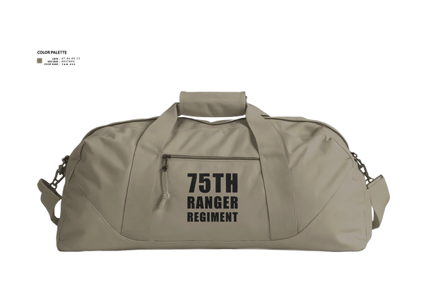 Duffle Bag, 75th ranger regiment, Army, Teamtime, Team time, sublimation, custom sports apparel, team uniforms, spirit wear, spiritwear, sports uniforms, custom shirts, team store, custom team store, fundraiser sports, apparel fundraiser