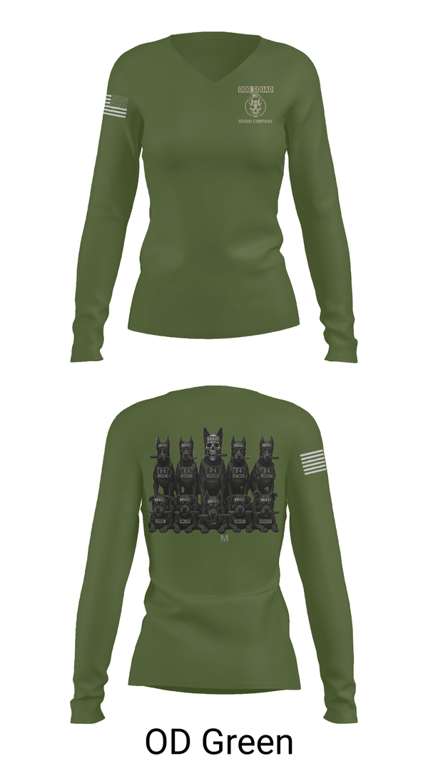 Womens Long Sleeve Vneck Shirt, 4th ID, , Teamtime, Team time, sublimation, custom sports apparel, team uniforms, spirit wear, spiritwear, sports uniforms, custom shirts, team store, custom team store, fundraiser sports, apparel fundraiser