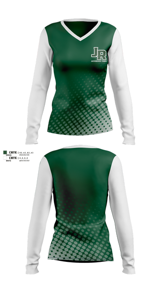 Womens Long Sleeve Vneck Shirt, Jackson-Reed Tennis, Tennis, Teamtime, Team time, sublimation, custom sports apparel, team uniforms, spirit wear, spiritwear, sports uniforms, custom shirts, team store, custom team store, fundraiser sports, apparel fundraiser