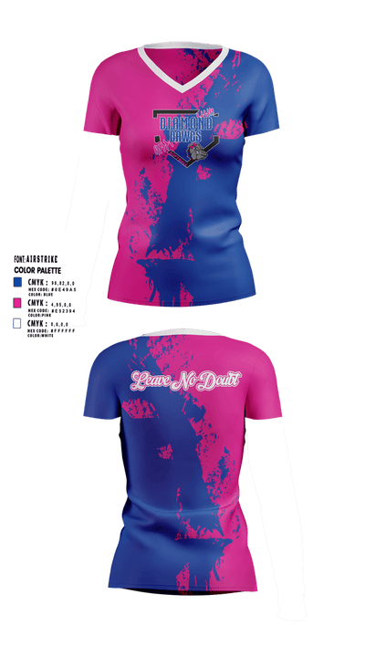 Diamond Dawgs 87259890 Women's Short Sleeve V-neck Shirt - 1