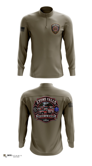 Quarter Zip Jacket, Lyons falls fire, Fire Department, Teamtime, Team time, sublimation, custom sports apparel, team uniforms, spirit wear, spiritwear, sports uniforms, custom shirts, team store, custom team store, fundraiser sports, apparel fundraiser