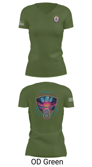 Womens Short Sleeve Vneck Shirt, USS Bougainville CPO, , Teamtime, Team time, sublimation, custom sports apparel, team uniforms, spirit wear, spiritwear, sports uniforms, custom shirts, team store, custom team store, fundraiser sports, apparel fundraiser