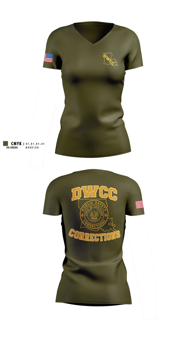 Womens Short Sleeve Vneck Shirt, David Wade Correctional Center, Police, Teamtime, Team time, sublimation, custom sports apparel, team uniforms, spirit wear, spiritwear, sports uniforms, custom shirts, team store, custom team store, fundraiser sports, apparel fundraiser