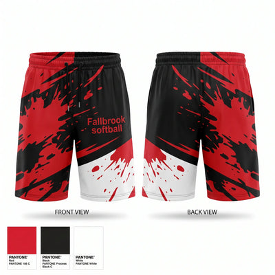 Fallbrook softball Athletic Shorts With Pockets - 1