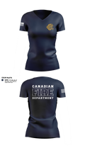 Canadian Volunteer Fire Department 94658474 Women's Short Sleeve V-neck Shirt - 102