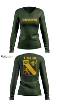 1-63 AR, 2 ABCT, 1 ID Women's Long Sleeve V-neck Shirt - 50