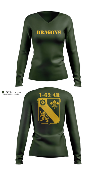 Womens Long Sleeve Vneck Shirt, 1-63 AR, 2 ABCT, 1 ID, Army, Teamtime, Team time, sublimation, custom sports apparel, team uniforms, spirit wear, spiritwear, sports uniforms, custom shirts, team store, custom team store, fundraiser sports, apparel fundraiser