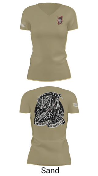 Womens Short Sleeve Vneck Shirt, , Army, Teamtime, Team time, sublimation, custom sports apparel, team uniforms, spirit wear, spiritwear, sports uniforms, custom shirts, team store, custom team store, fundraiser sports, apparel fundraiser