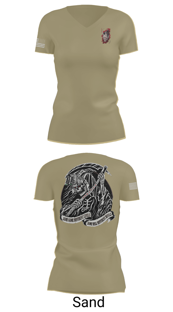 Womens Short Sleeve Vneck Shirt, , Army, Teamtime, Team time, sublimation, custom sports apparel, team uniforms, spirit wear, spiritwear, sports uniforms, custom shirts, team store, custom team store, fundraiser sports, apparel fundraiser