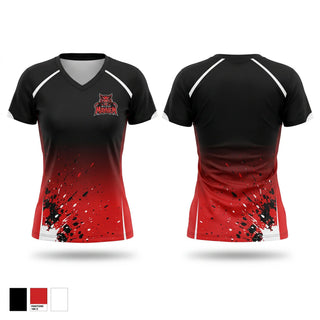 Womens Short Sleeve Vneck Shirt, Mayhem, Baseball, Teamtime, Team time, sublimation, custom sports apparel, team uniforms, spirit wear, spiritwear, sports uniforms, custom shirts, team store, custom team store, fundraiser sports, apparel fundraiser