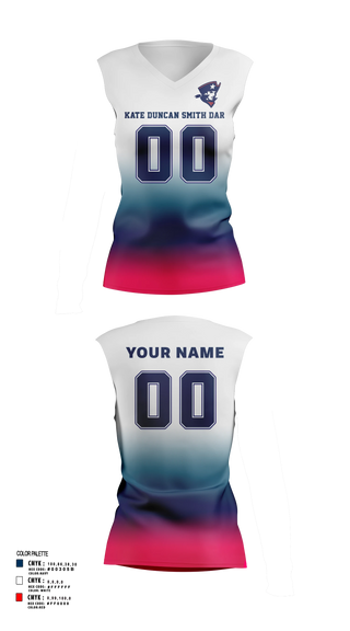 Sleeveless Performance Shirt, Kate Duncan Smith DAR School Volleyball, Women's Volleyball, Teamtime, Team time, sublimation, custom sports apparel, team uniforms, spirit wear, spiritwear, sports uniforms, custom shirts, team store, custom team store, fundraiser sports, apparel fundraiser